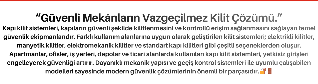 Kapı Kilit Sistemleri