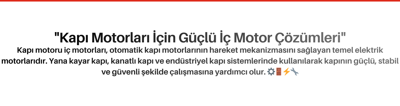 Kapı Motoru İç Motorları