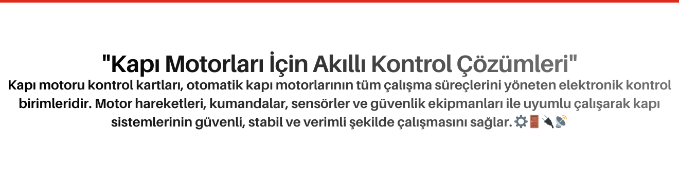 Kapı Motoru Kontrol Kartları