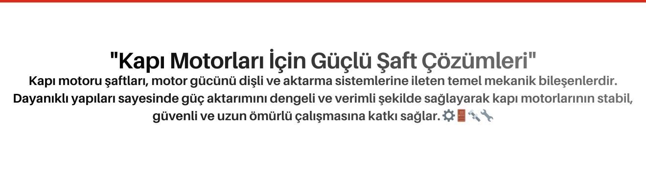 Kapı Motoru Şaftları