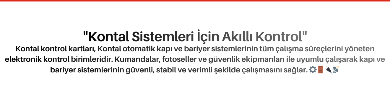Kontal Kontrol Kartları