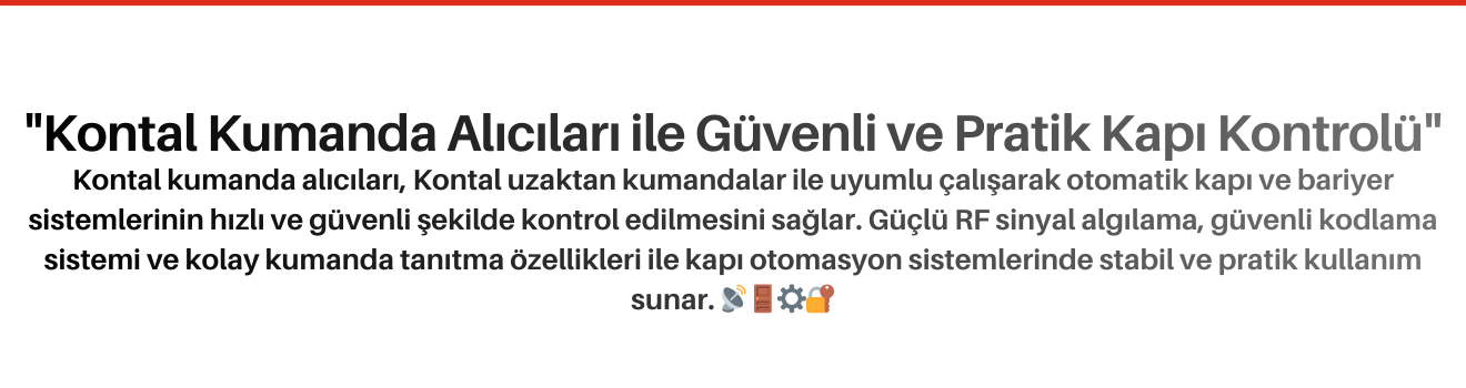 Kontal Kumanda Alıcıları