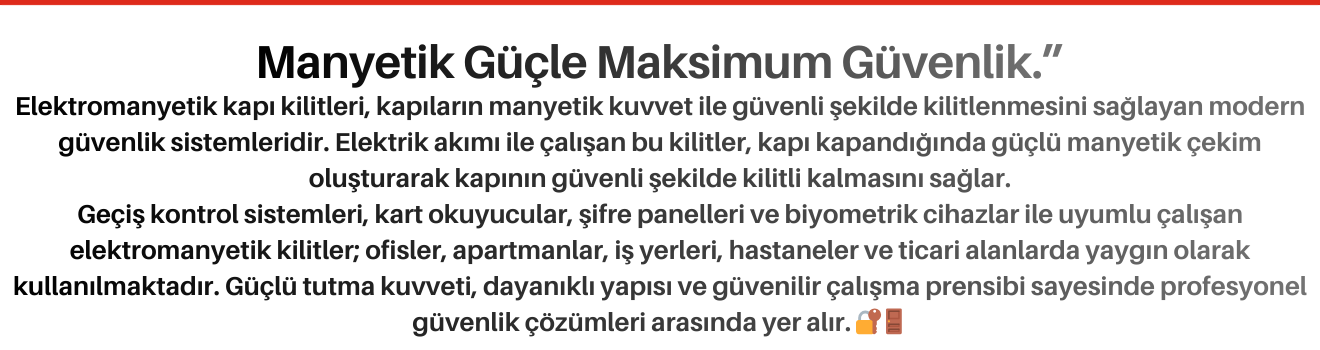 Elektromanyetik Kapı Kilitleri