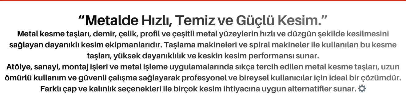 Metal Kesme Taşı