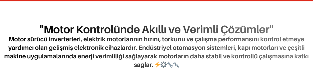 Motor Sürücü İnverterleri