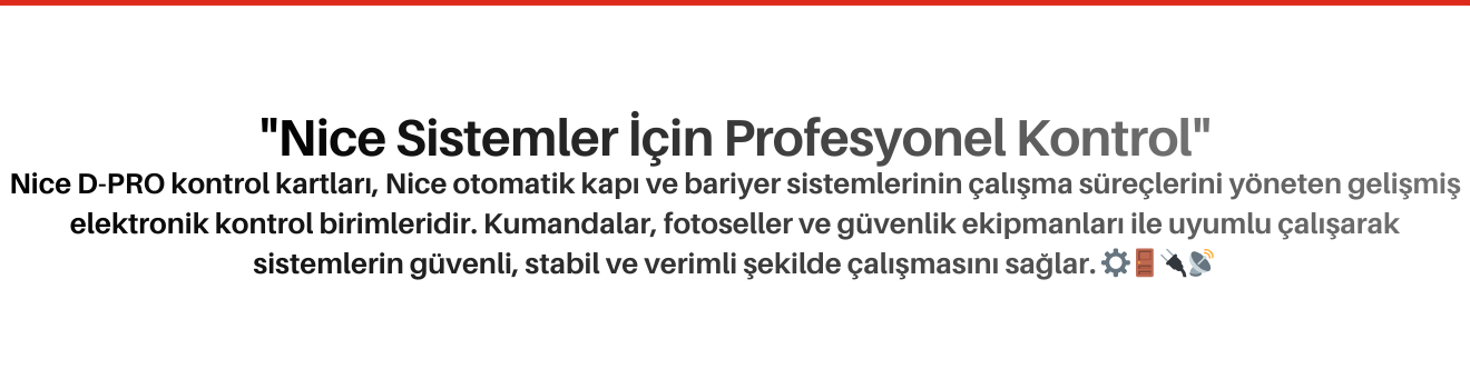 Nice D-PRO Kontrol Kartları