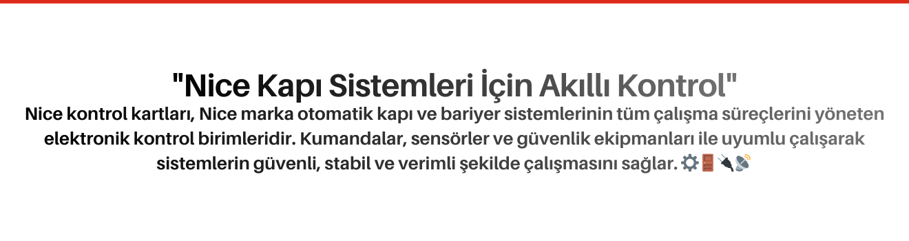 Nice Kontrol Kartları