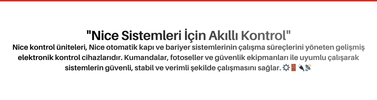 Nice Kontrol Üniteleri