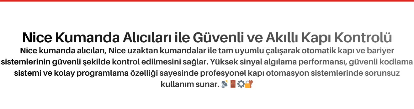 Nice Kumanda Alıcıları