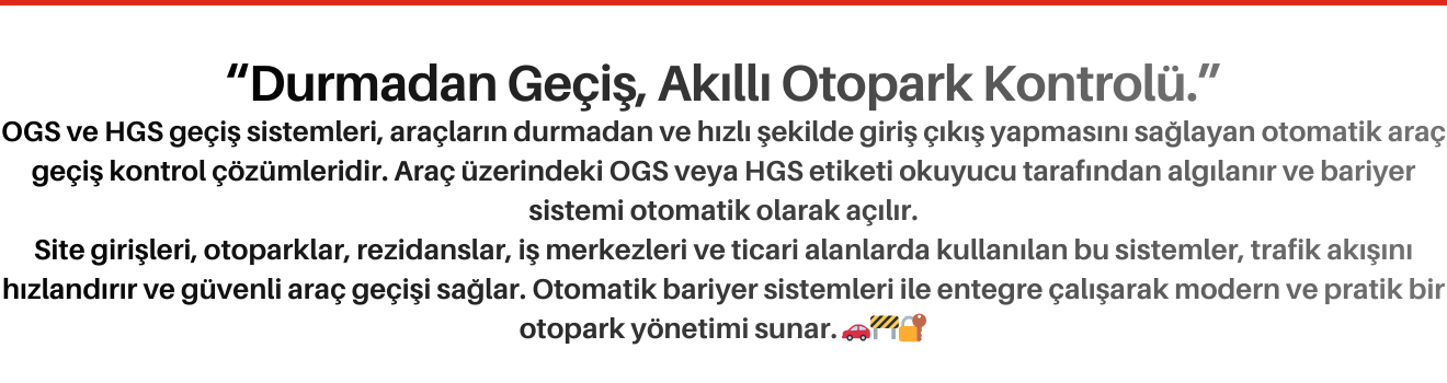 OGS ve HGS Geçiş Sistemleri