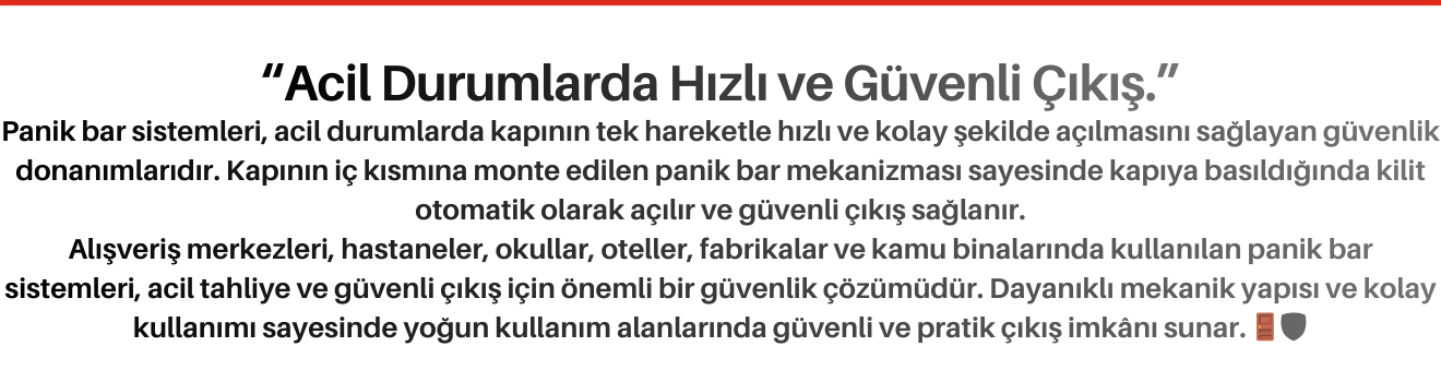 Panik Bar Sistemleri