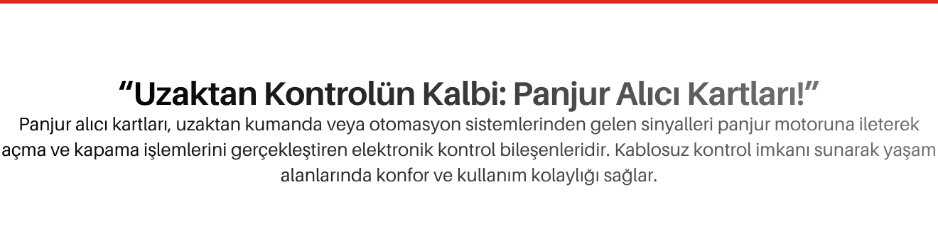 Panjur Alıcı Kartları