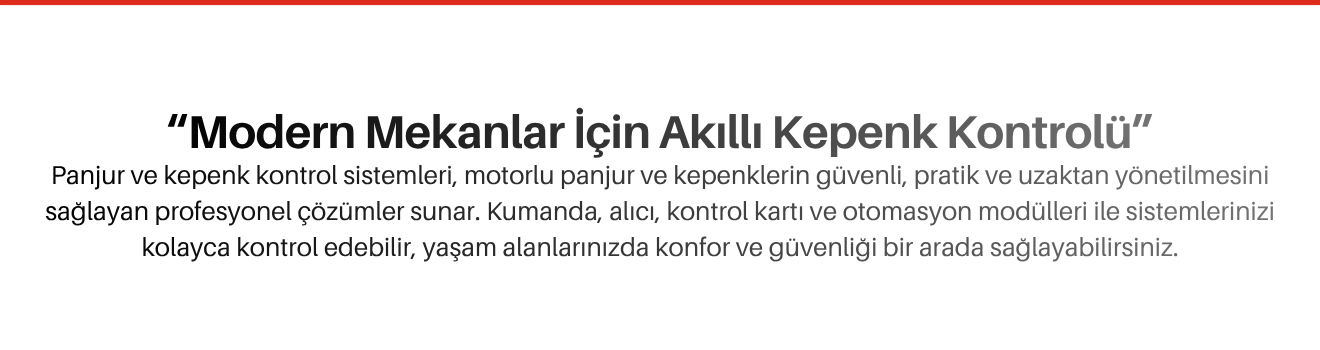 Panjur ve Kepenk Kontrol Sistemleri