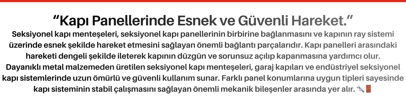 Seksiyonel Kapı Menteşe