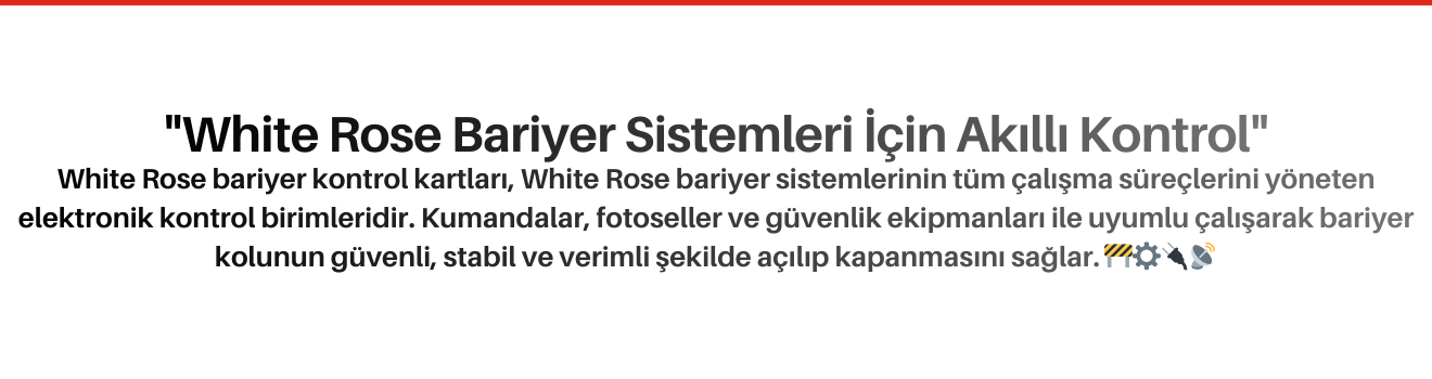 White Rose Bariyer Kontrol Kartları