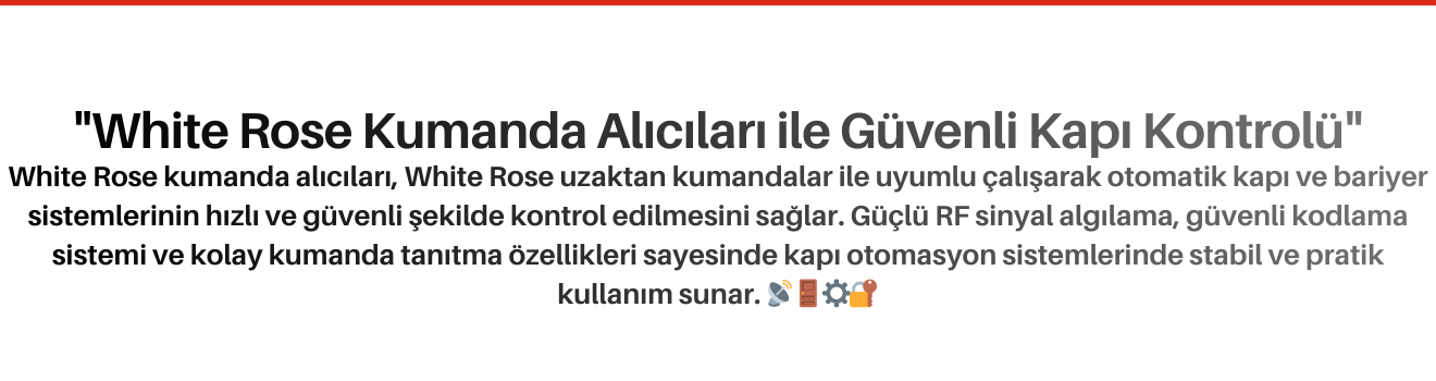 White Rose Kumanda Alıcıları