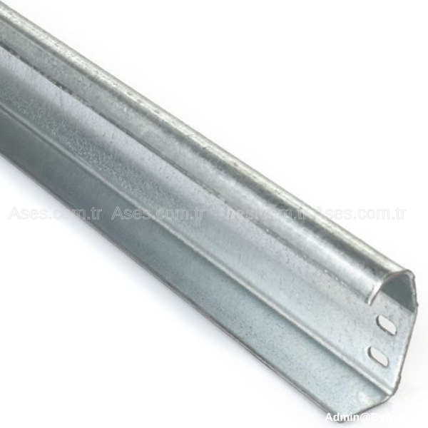 AsesASE.2V.1000Dikey C Ray 53,5x26x2mm Galvanizli (1Mt)