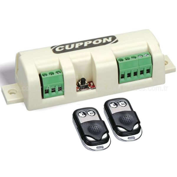 CUPPONAS-SSA20000-TK001Cuppon (SN32) Otomatik Kepenk Alıcısı 2 Adet 2BK Kanallı Kumanda