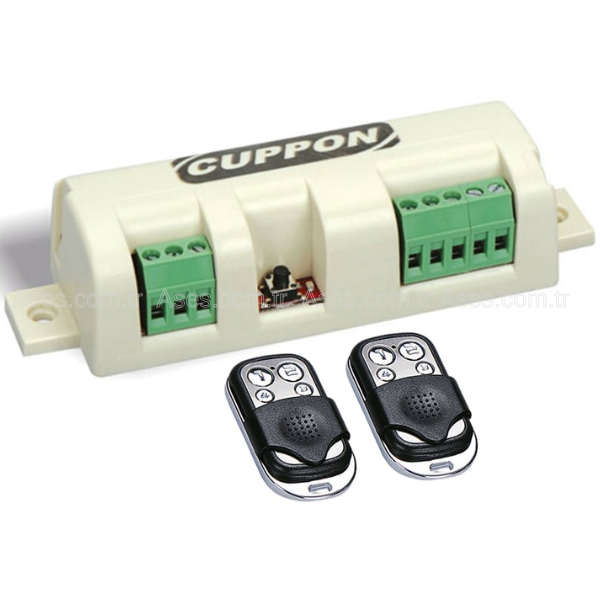 CUPPONAS-SSA25000Cuppon Otomatik Kepenk Alıcısı+2 Adet 4B Kanallı Kumanda (SN32-ST 220V)