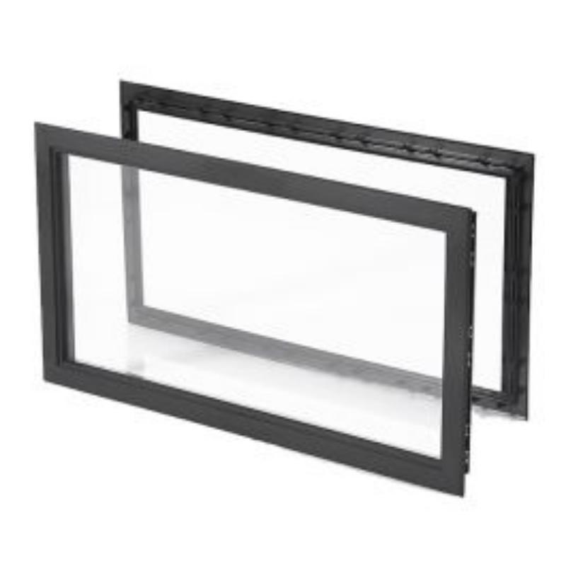 Endüstiyel Tip Pencere Dikdörtgen Siyah Vidalı 665X345mm