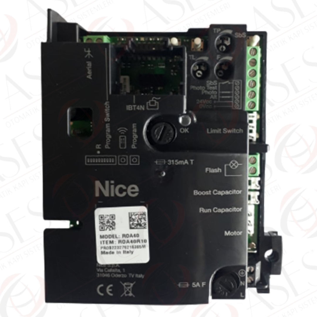NİCESPROA40R10Nice ROA40 Rox 600 ve 1000 Yana Kayar Motor Kontrol Ünitesi