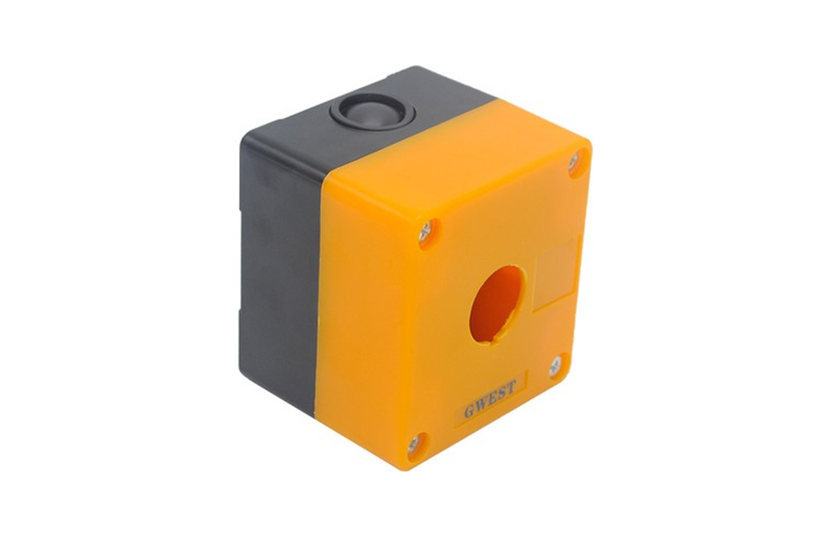 Tekli Sarı Siyah Boş Buton Kutusu