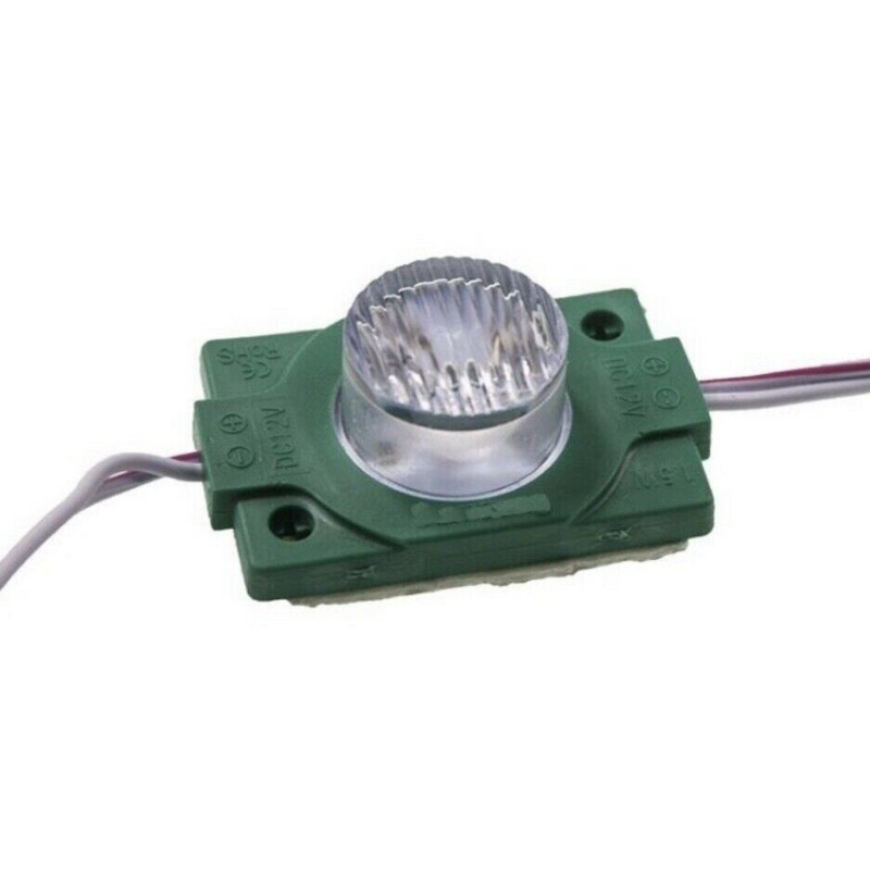 Yeşil 3M LED Modül Mercekli Tekli LED 1.5W 12 Volt