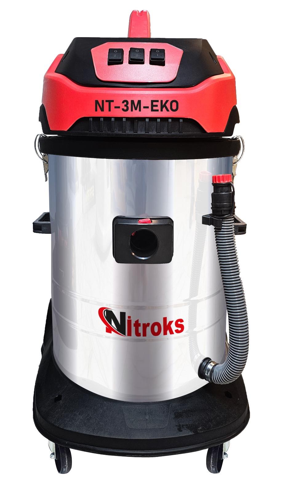 Eko Model Sanayi Tipi Islak Kuru 1200W x 3 Motorlu SüpürgeNitroks