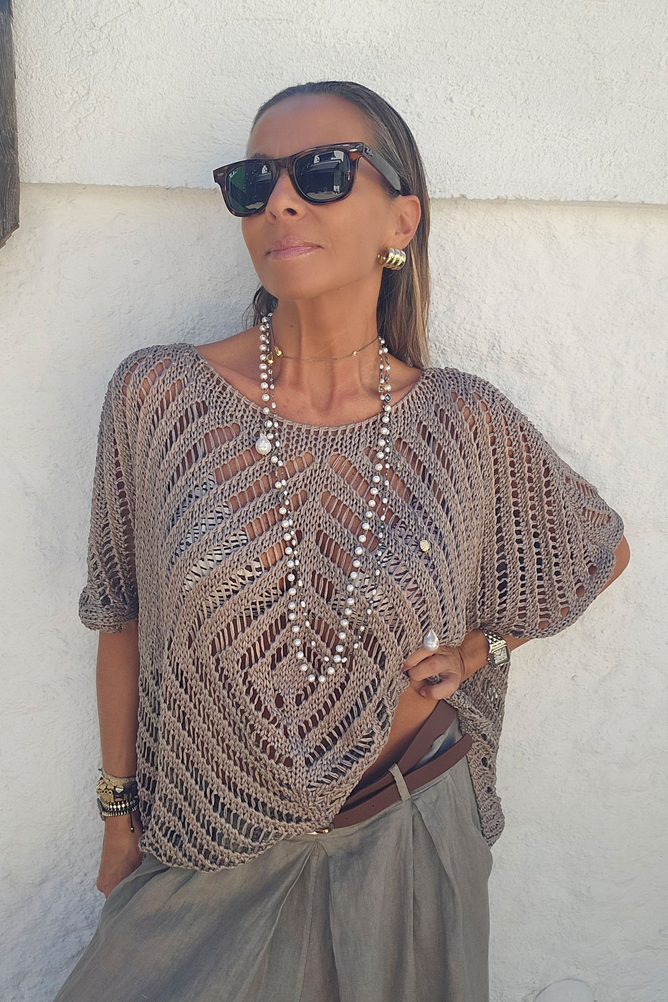 İtalyan Triko Ajurlu Bluz