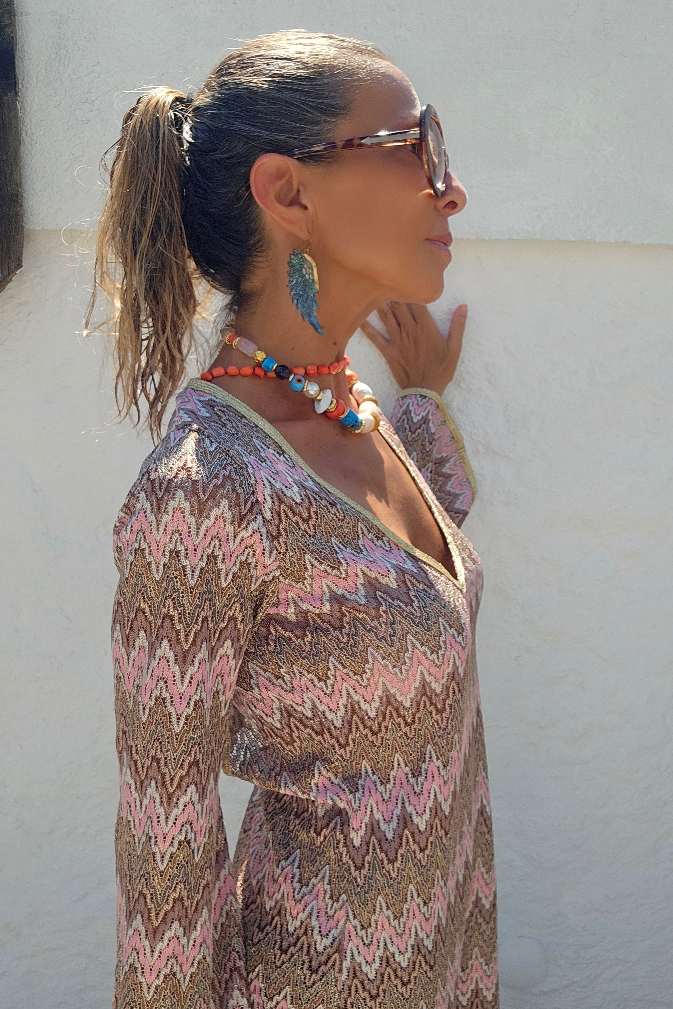Missoni Sırt Dekolte Uzun Kollu Elbise · 4