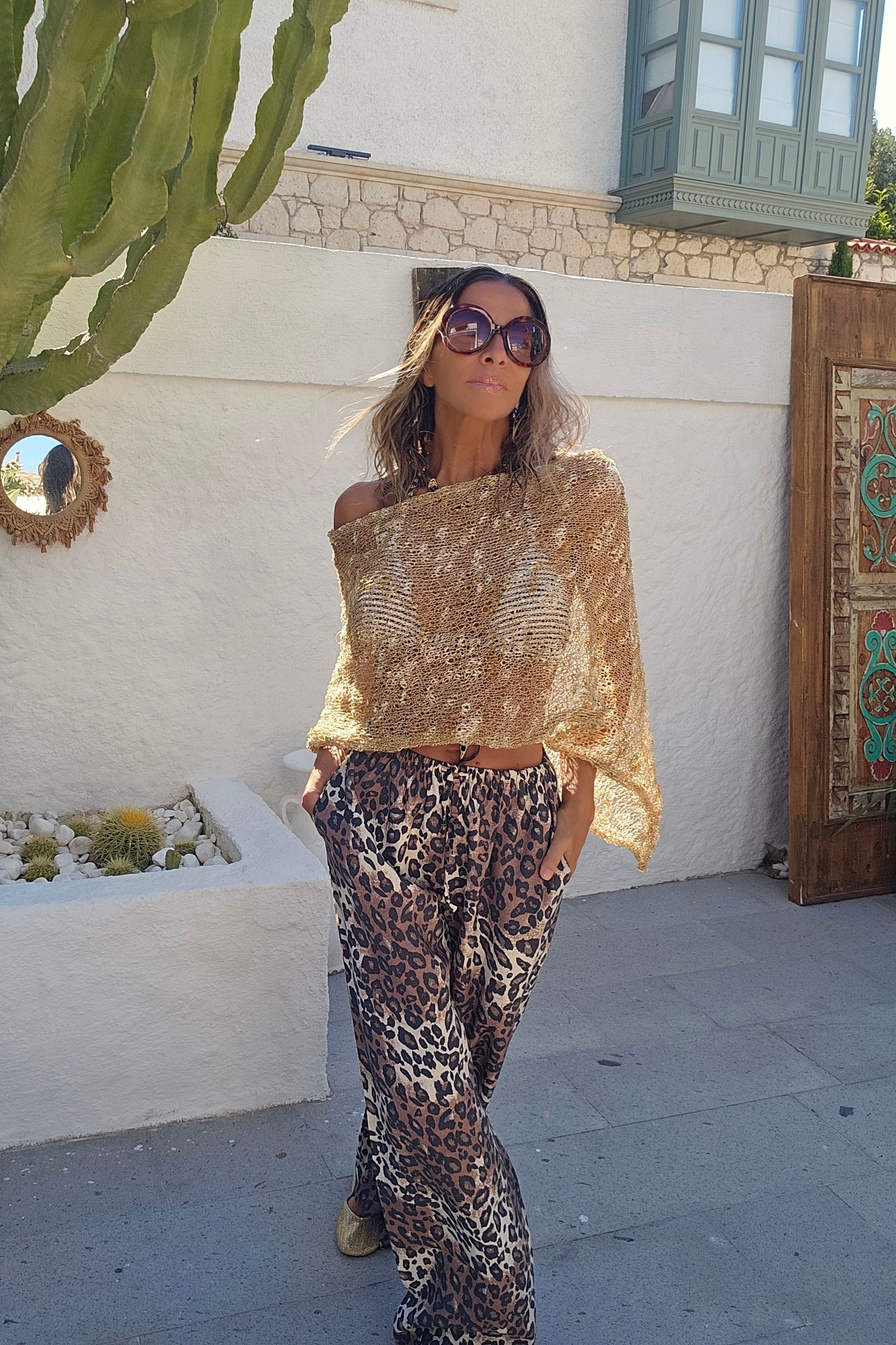 Orjinal Marka Leopar Desen Pantolon