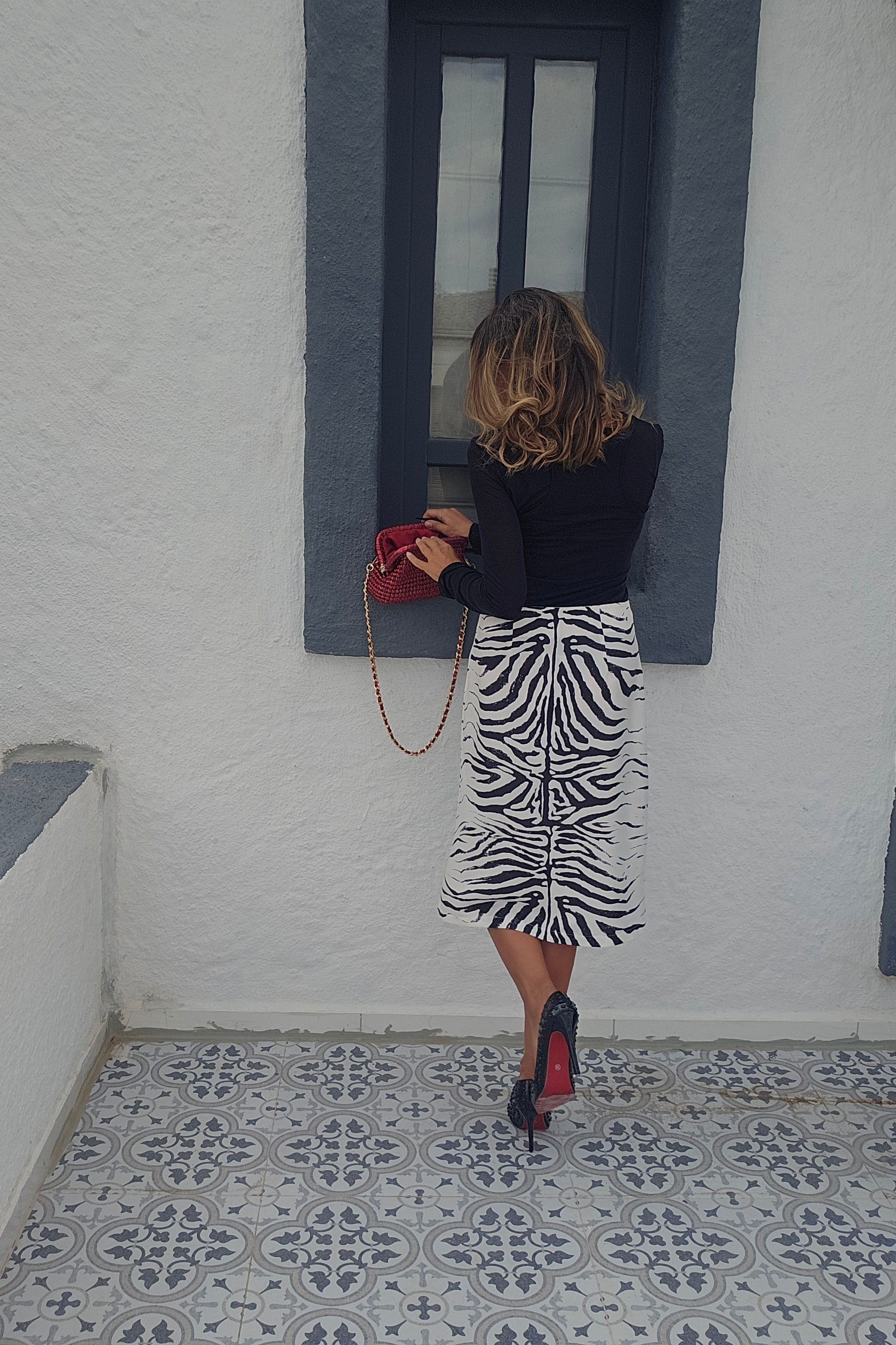 Zebra Desenli Etek · 2