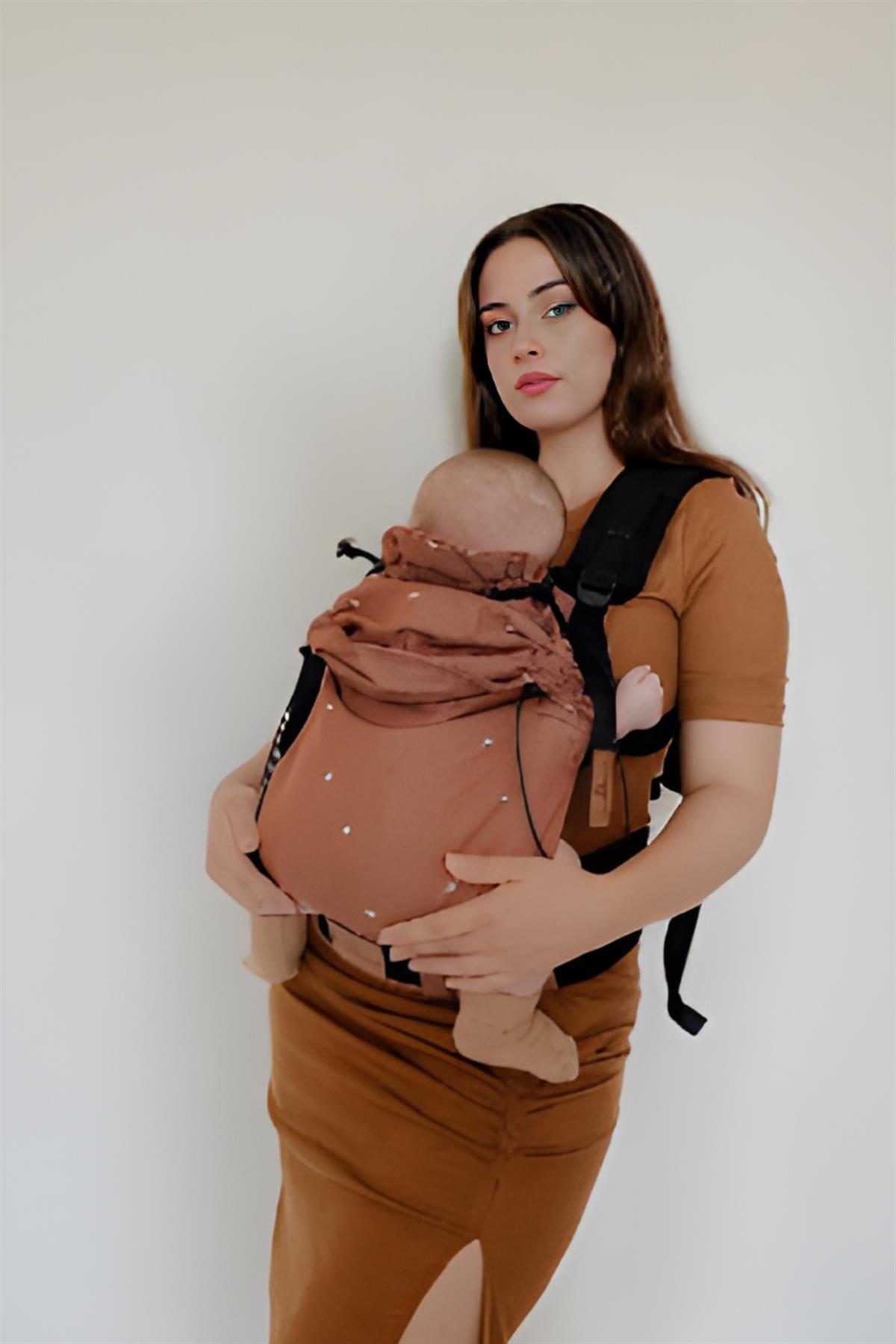 Bakır New Age Büyüyen Yenidoğan Ergonomik Bebek Kangurusu - Oeko Tex