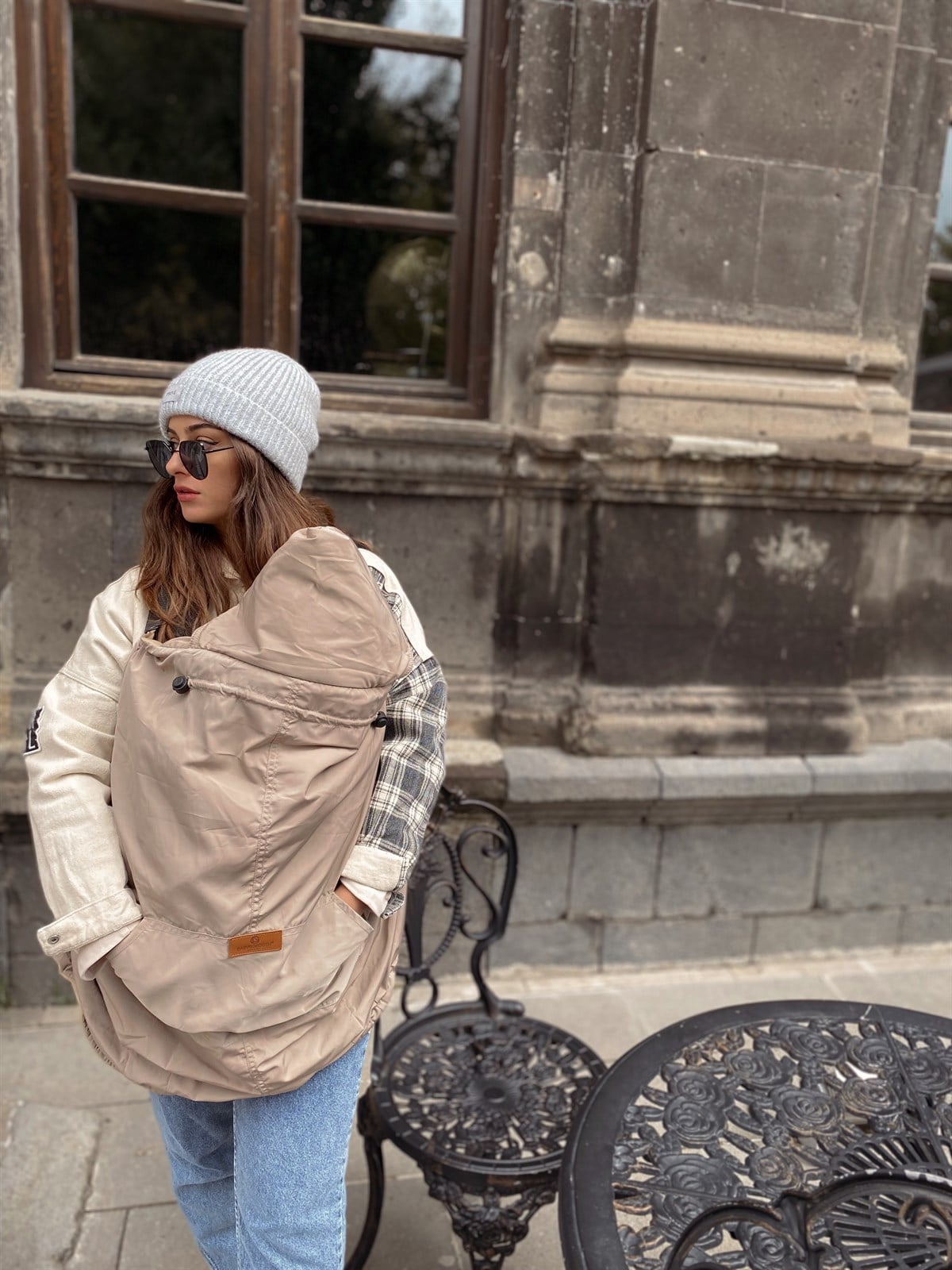 Karamel Bebek Kangurusu ve Puset Örtüsü