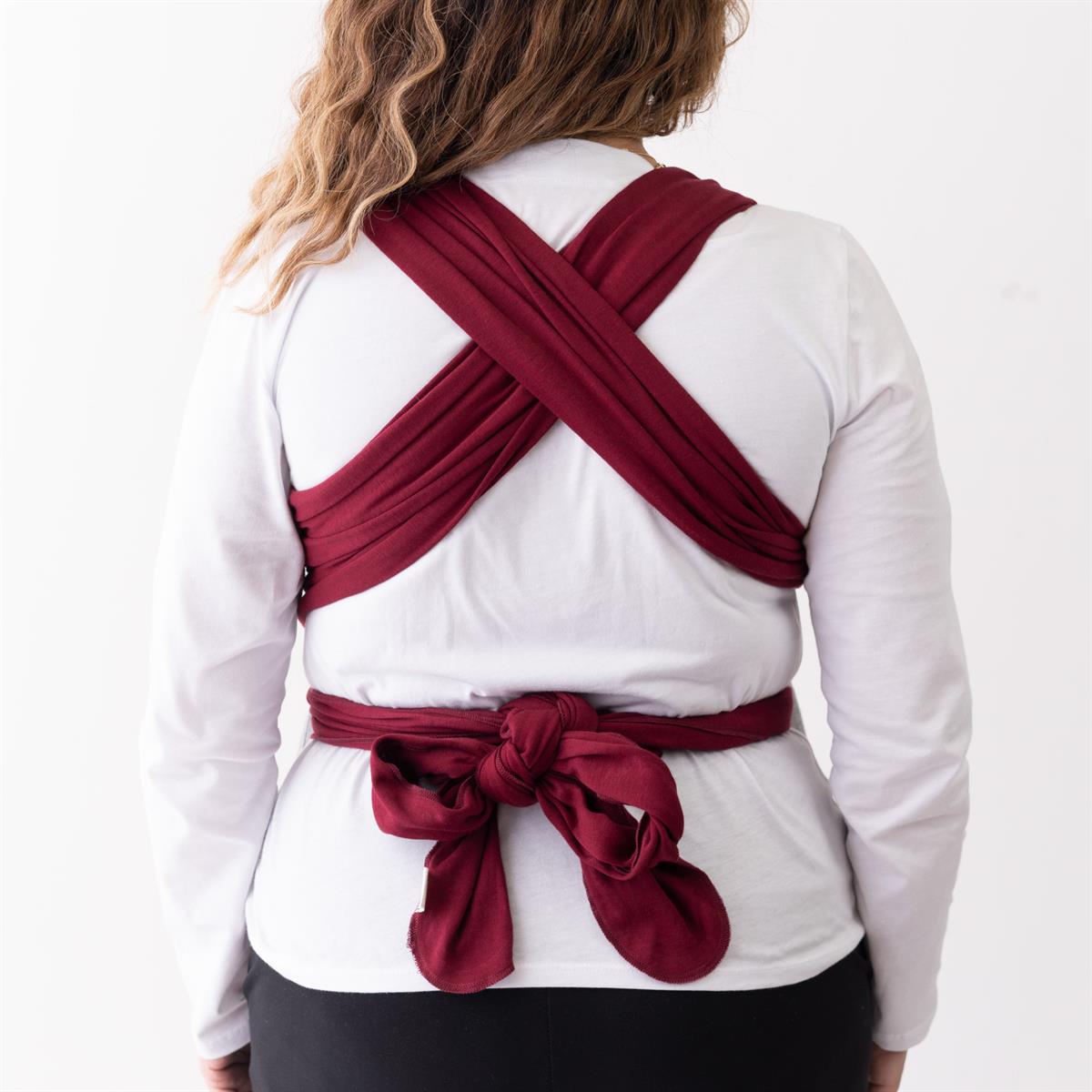 Esnek Sling Bordo- Bebek Taşıma Şalı- %100 Pamuklu Yumuşak Doku -Kese ve Bere Hediyeli