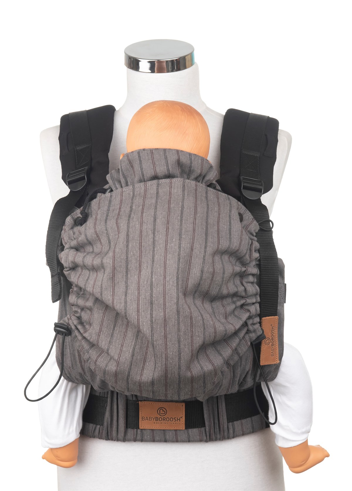 Lines Grey New Age Büyüyen Yenidoğan Ergonomik Bebek Kangurusu - Oeko Tex