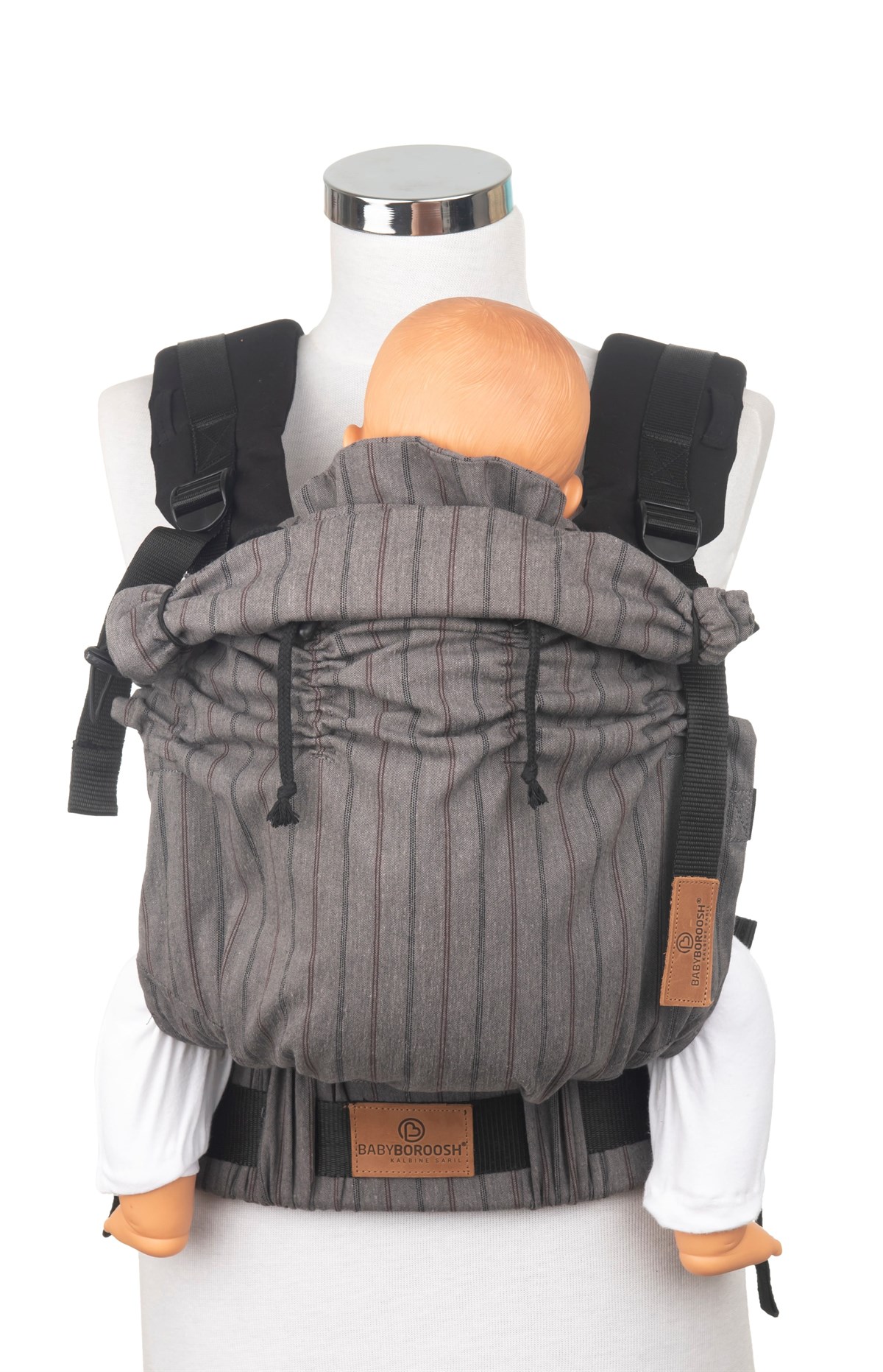 Lines Grey New Age Büyüyen Yenidoğan Ergonomik Bebek Kangurusu - Oeko Tex