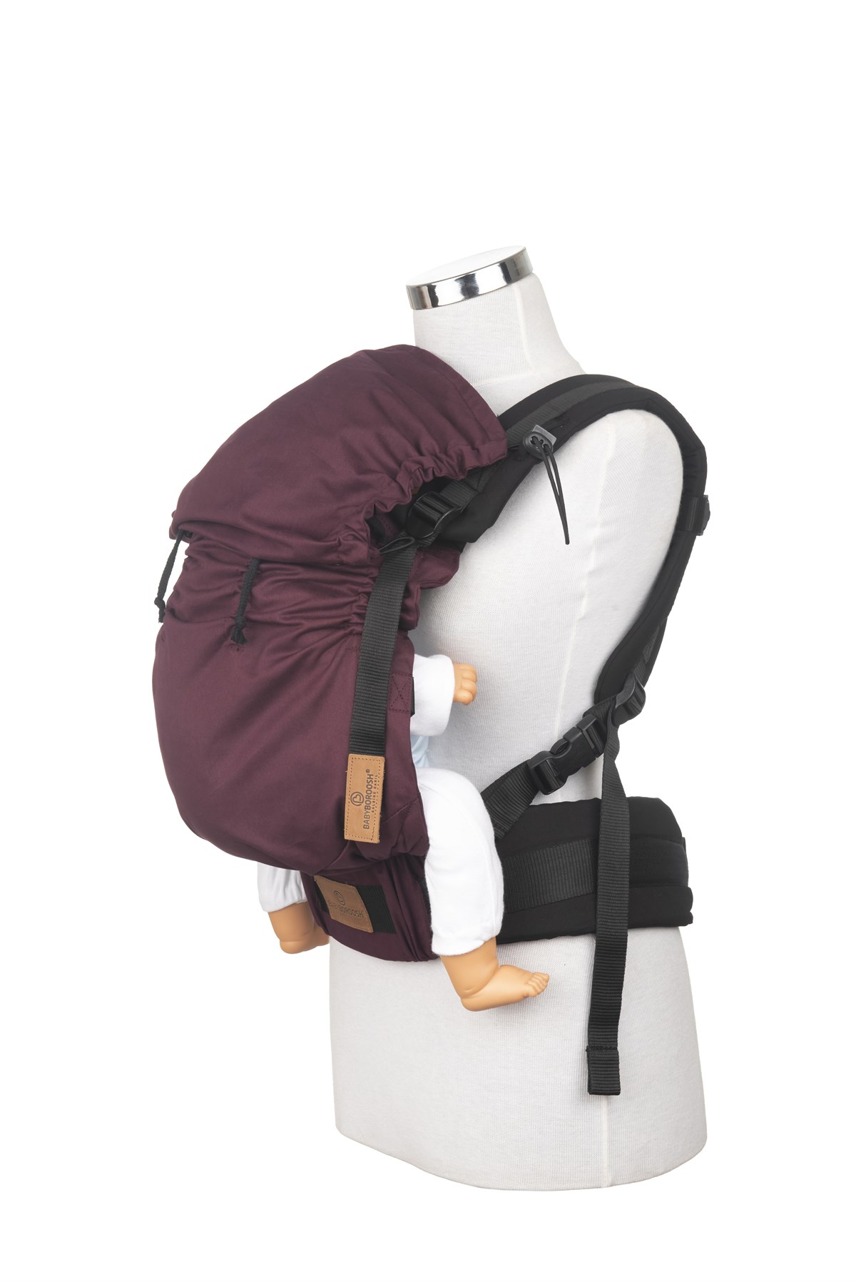 Maroon New Age Büyüyen Yenidoğan Ergonomik Bebek Kangurusu - Oeko Tex