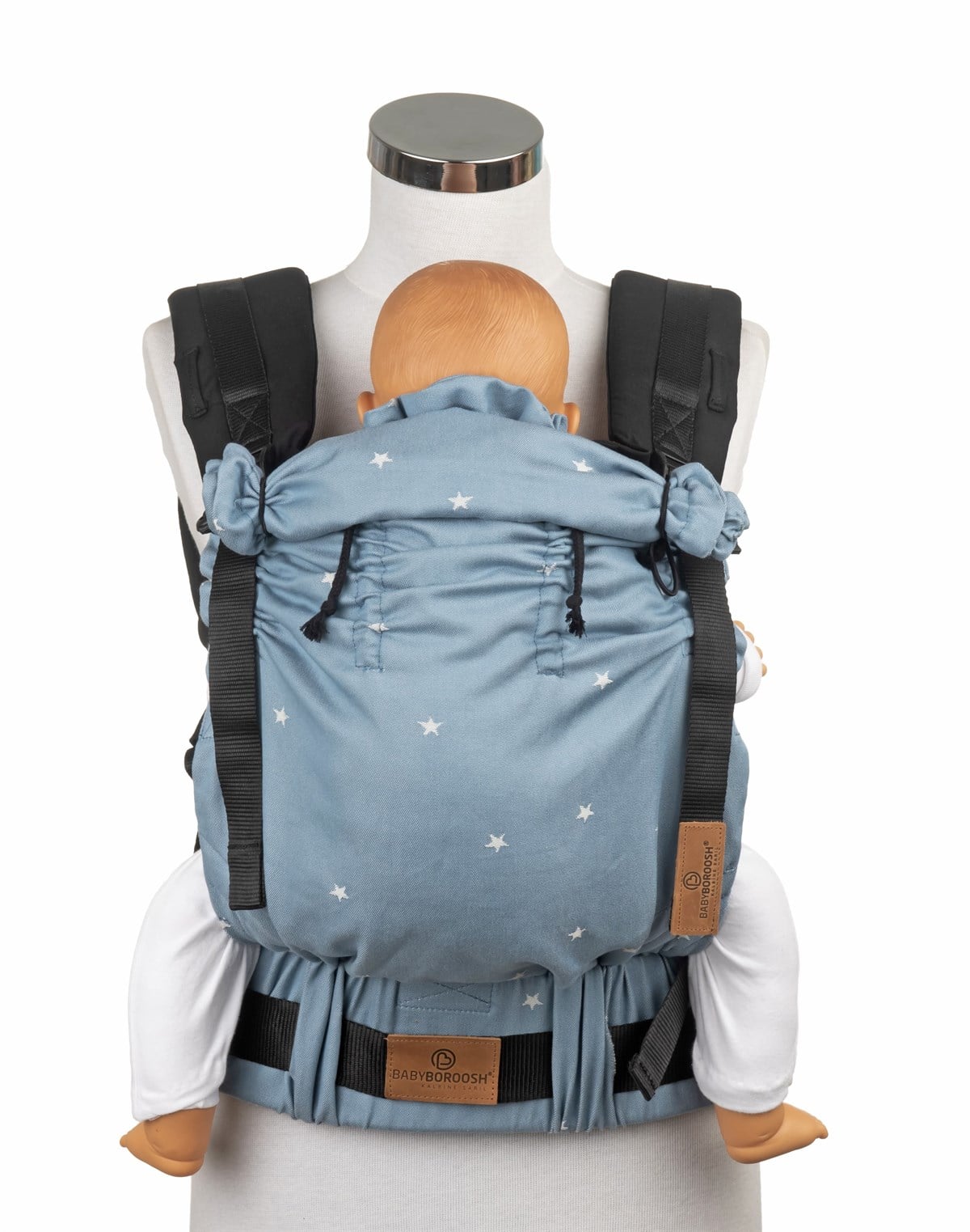 Stars Sky Blue New Age Büyüyen Yenidoğan Ergonomik Bebek Kangurusu - Oeko Tex