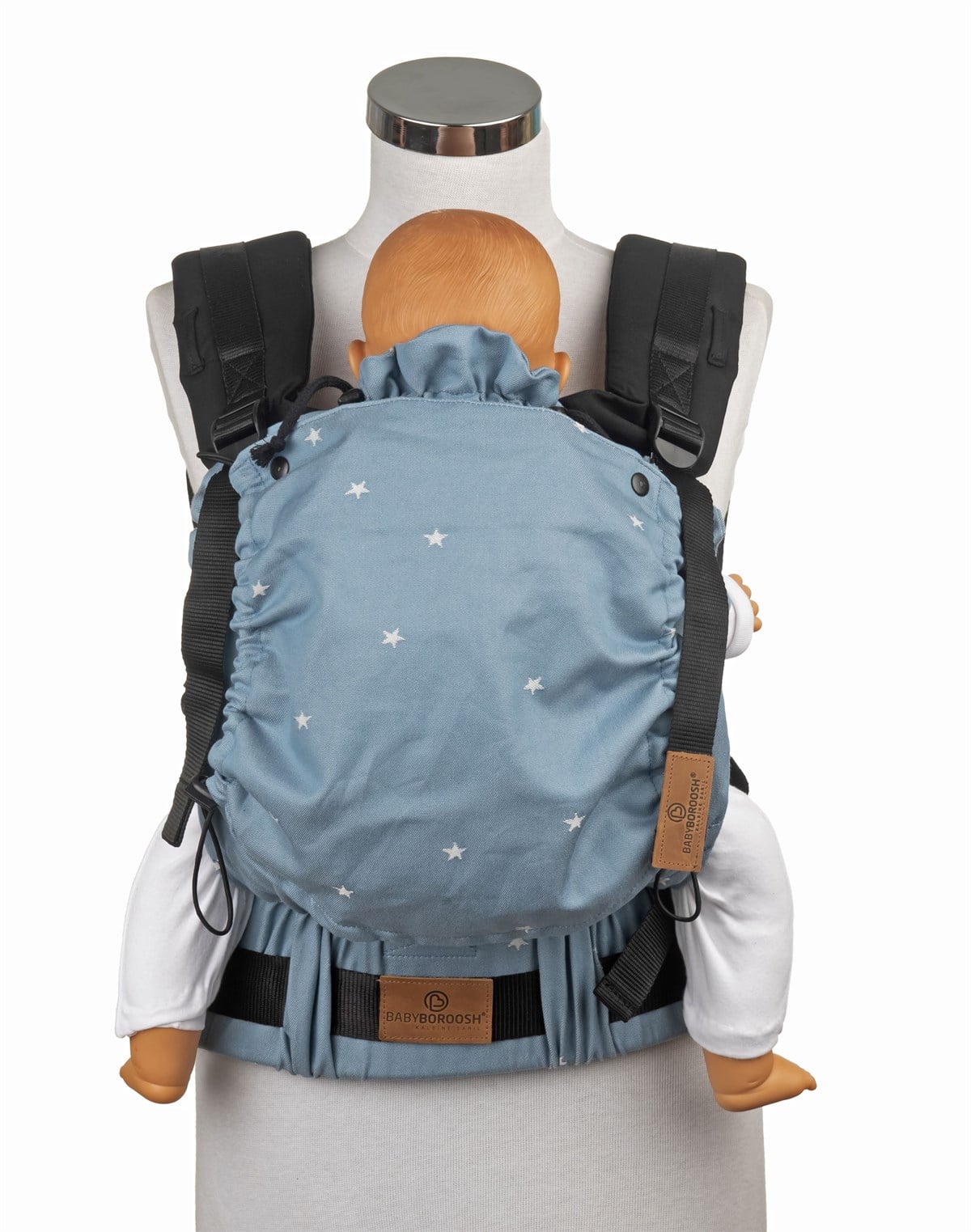 Stars Sky Blue New Age Büyüyen Yenidoğan Ergonomik Bebek Kangurusu - Oeko Tex