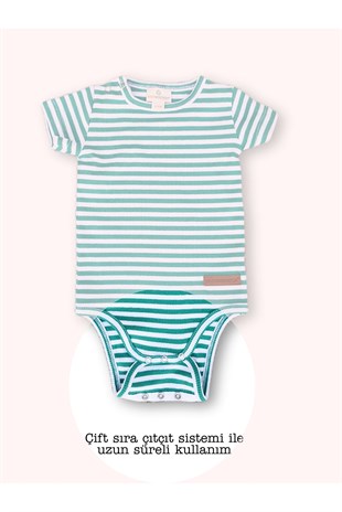 Zümrüt Bebekle Büyüyen Esnek Bebek Zıbın - Çıtçıtlı Body