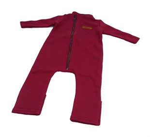 Bordo Kalın Bebek Tulumu