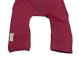 Bordo Kalın Bebek Tulumu