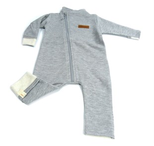 Gri Kalın Bebek Tulumu