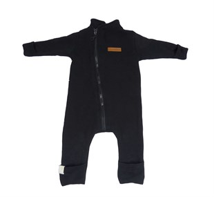 Siyah Kalın Bebek Tulumu