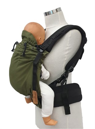 Olive Linen New Age Büyüyen Yenidoğan Ergonomik Bebek Kangurusu - Oeko Tex