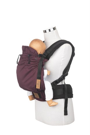 Maroon New Age Büyüyen Yenidoğan Ergonomik Bebek Kangurusu - Oeko Tex