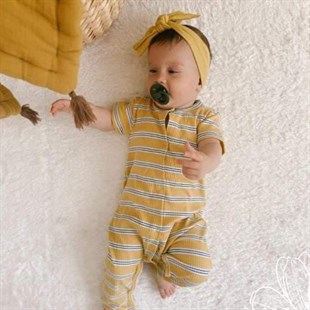 Sarı Patiksiz Esnek Bebek Tulumu