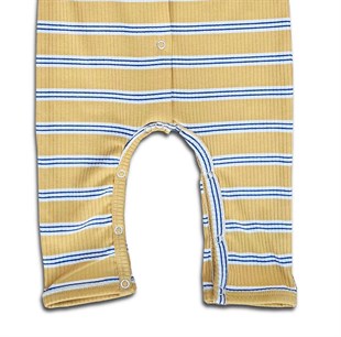 Sarı Patiksiz Esnek Bebek Tulumu