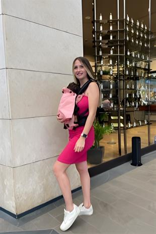 Stars Pinky New Age Büyüyen Yenidoğan Ergonomik Bebek Kangurusu - Oeko Tex
